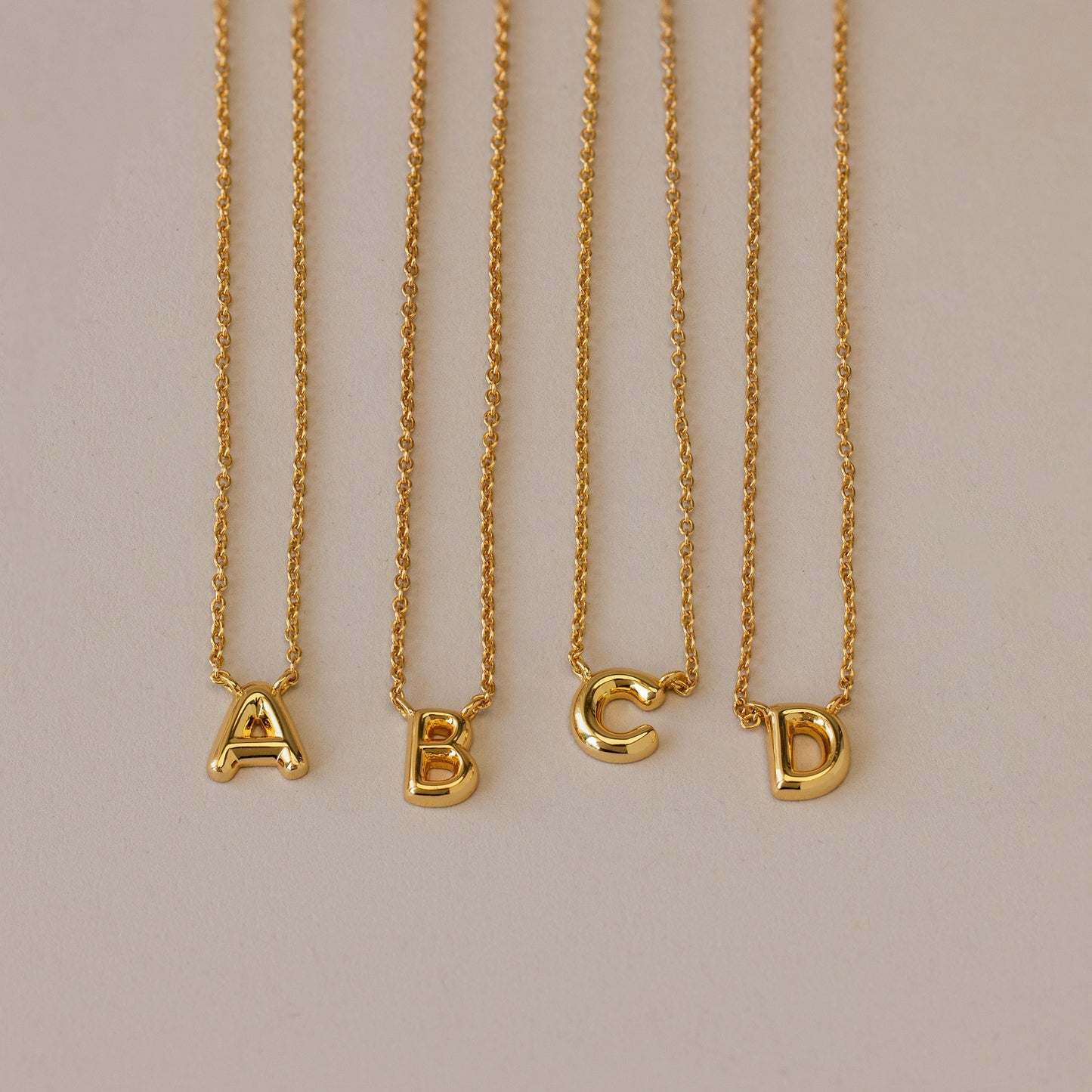 Dainty Bubble Letter Necklace