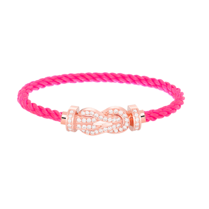 [Gaonasi]CHANCE LARGE 8 FIGURE BUCKLE FULL DIAMOND BRACELET ROSE GOLD