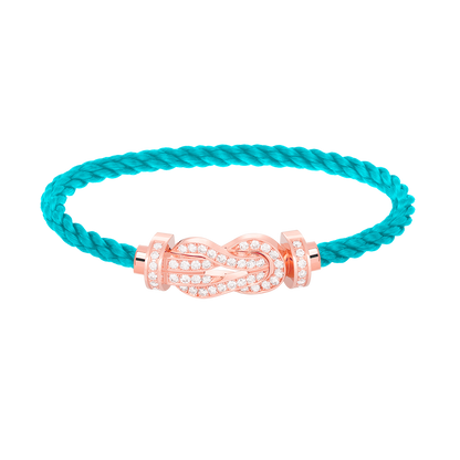 [Gaonasi]CHANCE LARGE 8 FIGURE BUCKLE FULL DIAMOND BRACELET ROSE GOLD