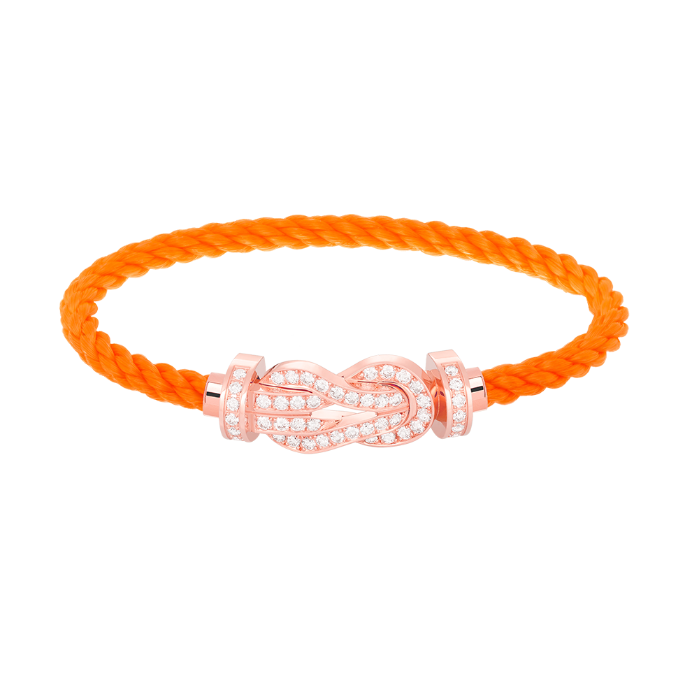 [Gaonasi]CHANCE LARGE 8 FIGURE BUCKLE FULL DIAMOND BRACELET ROSE GOLD