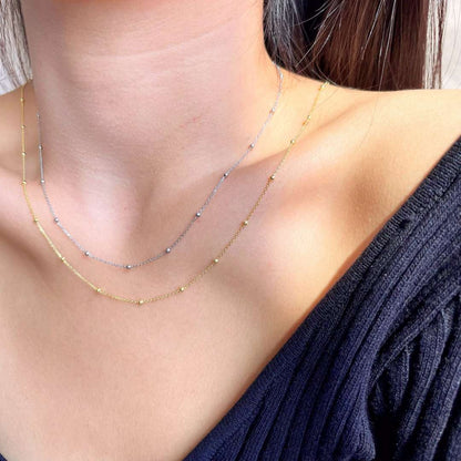 [Gaonasi]Small Bead Clavicle Chain Simple Necklace
