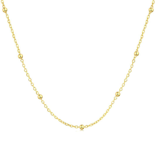 [Gaonasi]Small Bead Clavicle Chain Simple Necklace