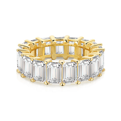 [Gaonasi]0.75 Carat Elegant Emerald Cut Tennis Ring