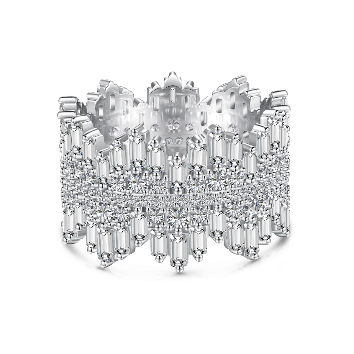 [Gaonasi]Luxurious Colorful Radiant Cut Daily Ring