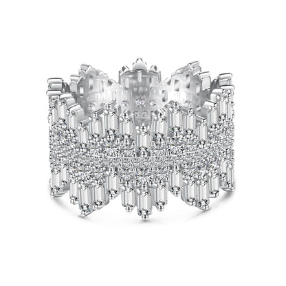 [Gaonasi]Luxurious Colorful Radiant Cut Daily Ring