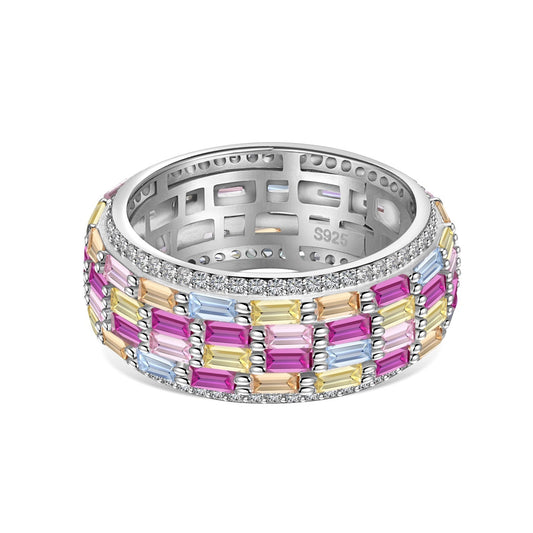 [Gaonasi]Radiant Colorful Radiant Cut Daily Ring