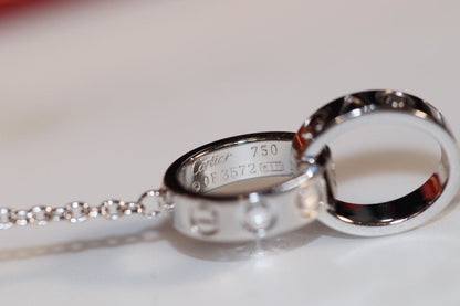 [Gaonasi]LOVE NECKLACE PINK GOLD AND SILVER