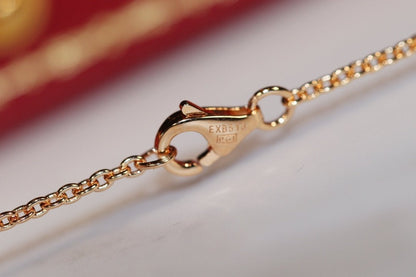 [Gaonasi]LOVE NECKLACE PINK GOLD AND SILVER