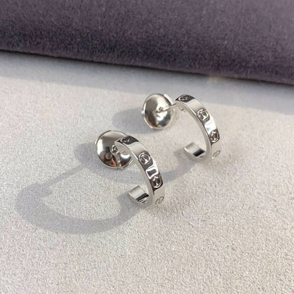 [Gaonasi]LOVE EARRINGS 2.65MM SILVER