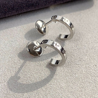 [Gaonasi]LOVE EARRINGS 2.65MM SILVER