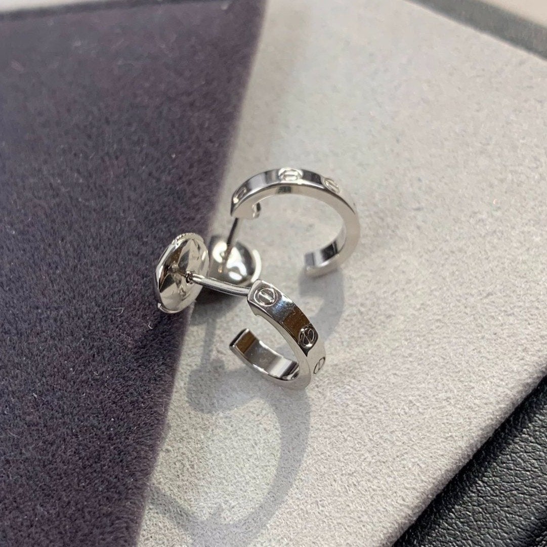[Gaonasi]LOVE EARRINGS 2.65MM SILVER