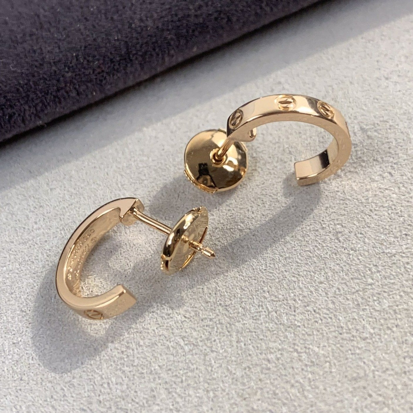 [Gaonasi]LOVE EARRINGS 2.65MM PINK GOLD