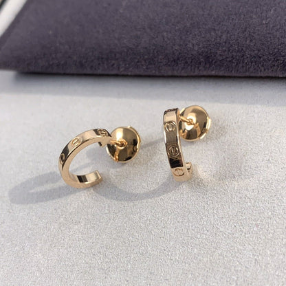 [Gaonasi]LOVE EARRINGS 2.65MM PINK GOLD