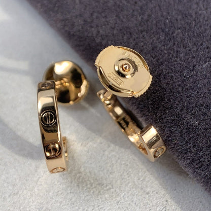 [Gaonasi]LOVE EARRINGS 2.65MM PINK GOLD