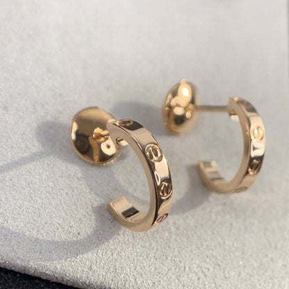 [Gaonasi]LOVE EARRINGS 2.65MM PINK GOLD
