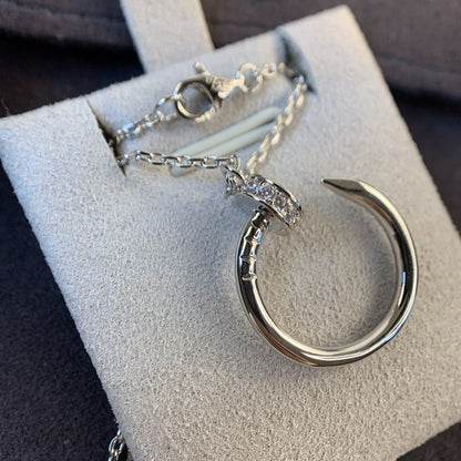 [Gaonasi]JUSTE NECKLACE SILVER DIAMONDS