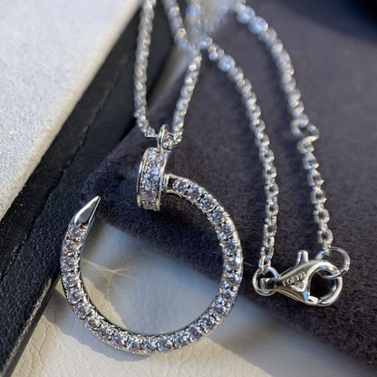 [Gaonasi]JUSTE NECKLACE SILVER DIAMONDS