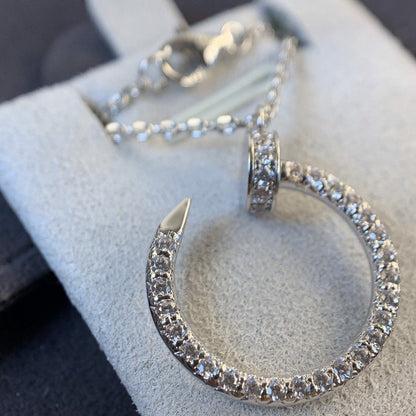 [Gaonasi]JUSTE NECKLACE SILVER DIAMONDS