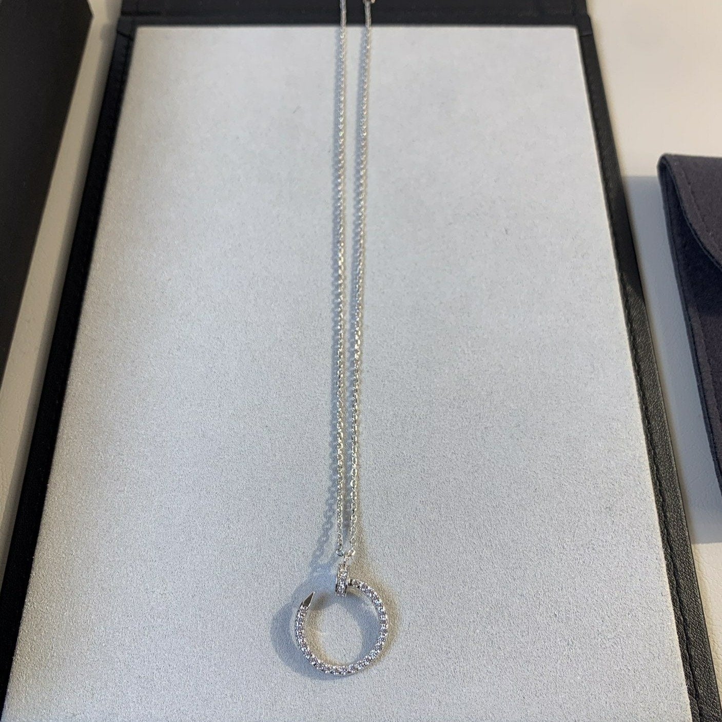 [Gaonasi]JUSTE NECKLACE SILVER DIAMONDS