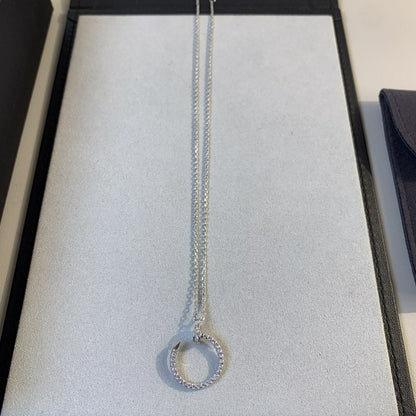 [Gaonasi]JUSTE NECKLACE SILVER DIAMONDS