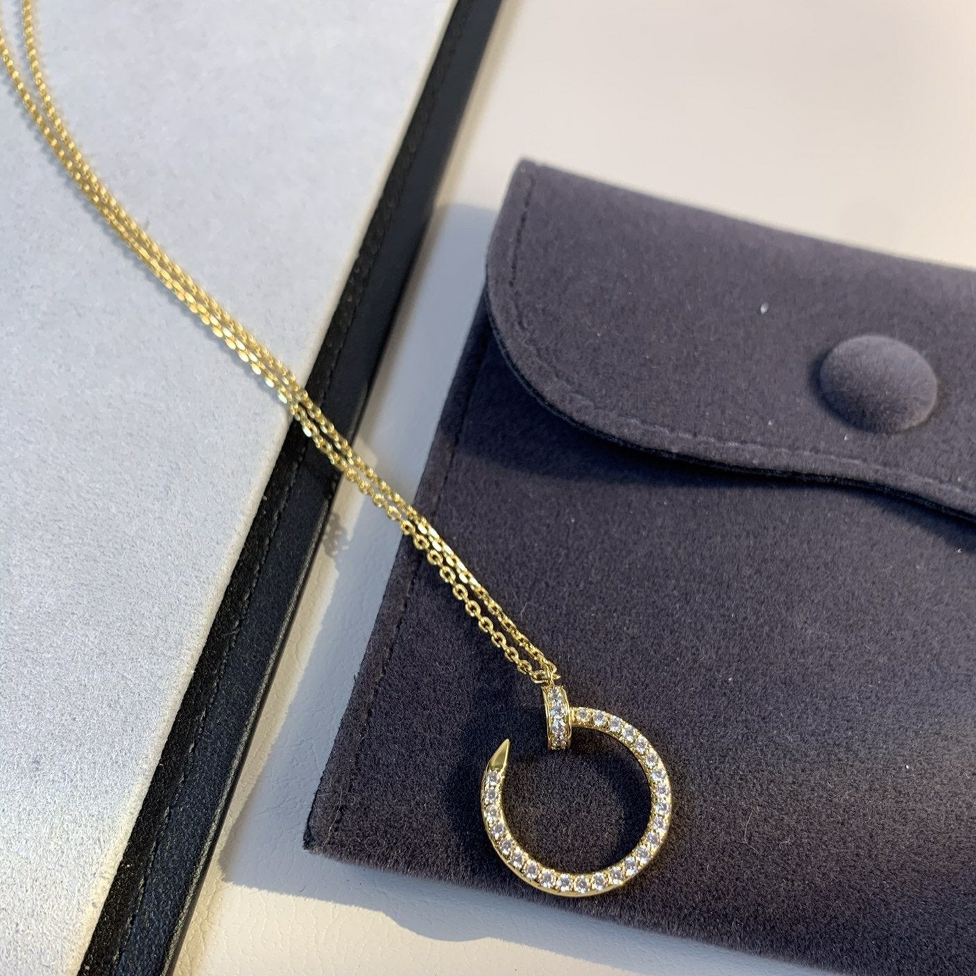[Gaonasi]JUSTE NECKLACE GOLD DIAMONDS