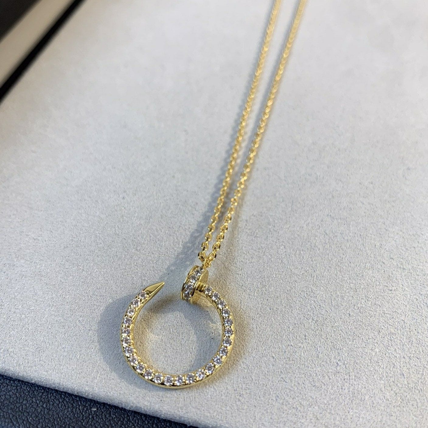 [Gaonasi]JUSTE NECKLACE GOLD DIAMONDS