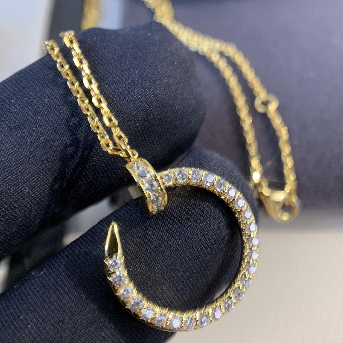 [Gaonasi]JUSTE NECKLACE GOLD DIAMONDS