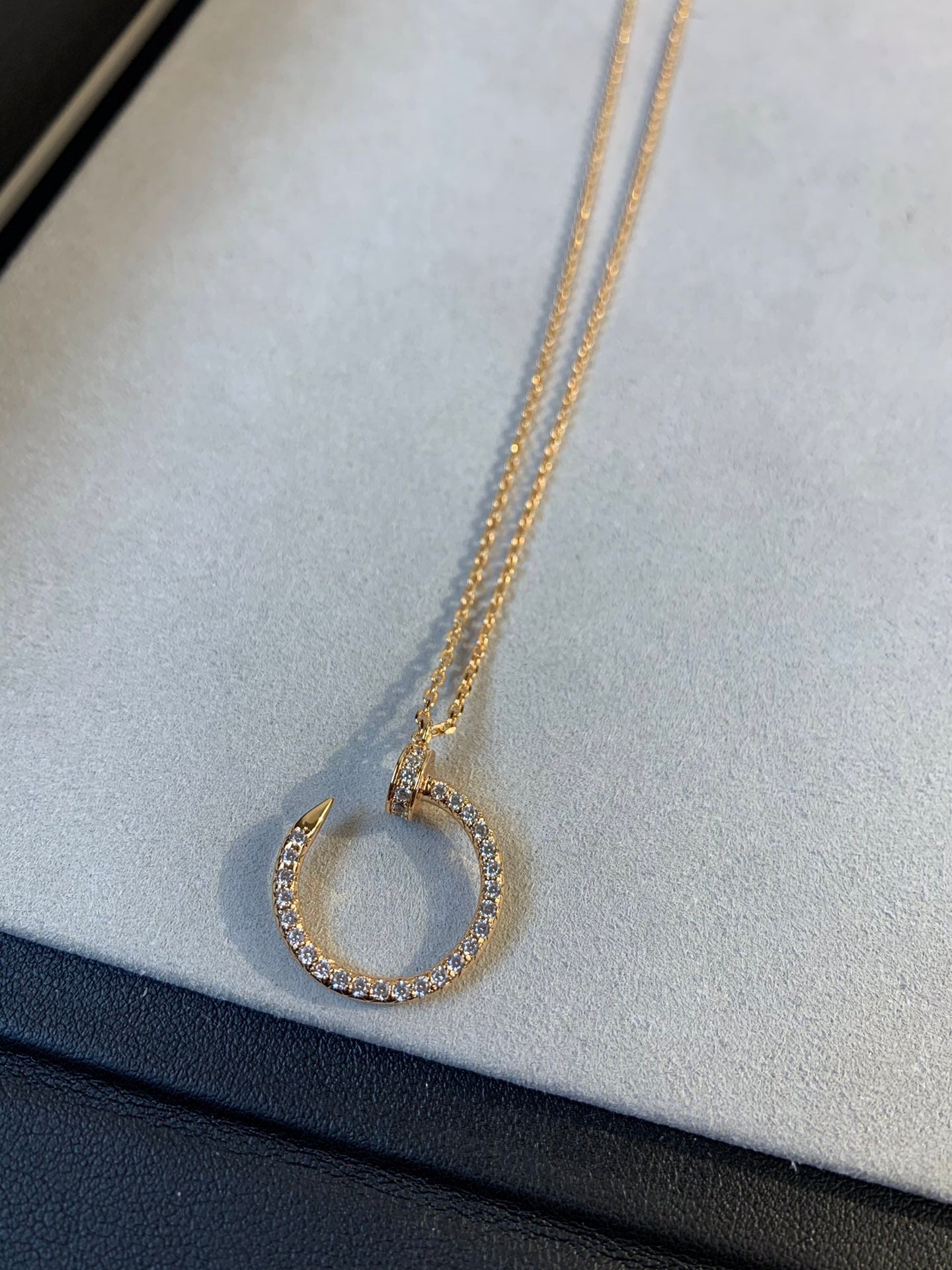 [Gaonasi]JUSTE NECKLACE PINK GOLD DIAMONDS