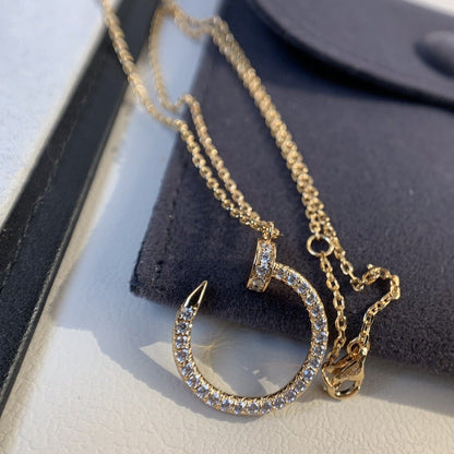 [Gaonasi]JUSTE NECKLACE PINK GOLD DIAMONDS
