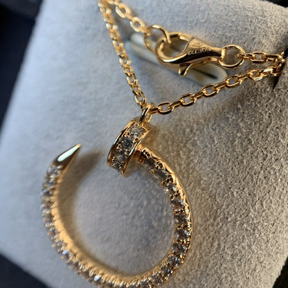 [Gaonasi]JUSTE NECKLACE PINK GOLD DIAMONDS