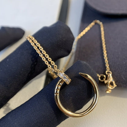 [Gaonasi]JUSTE NECKLACE PINK GOLD DIAMONDS
