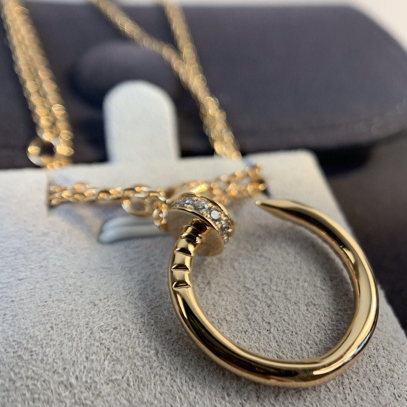 [Gaonasi]JUSTE NECKLACE PINK GOLD DIAMONDS