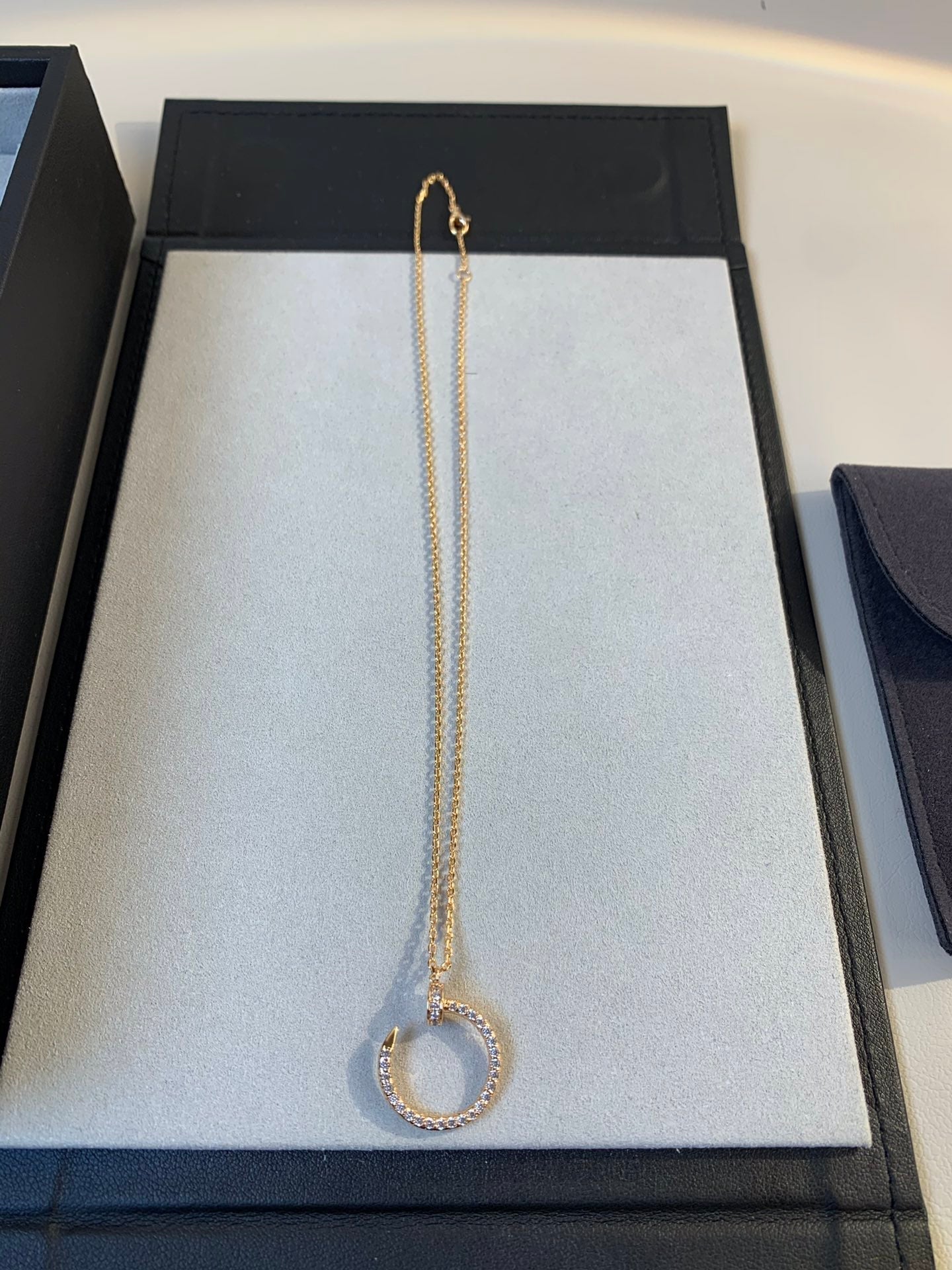 [Gaonasi]JUSTE NECKLACE PINK GOLD DIAMONDS