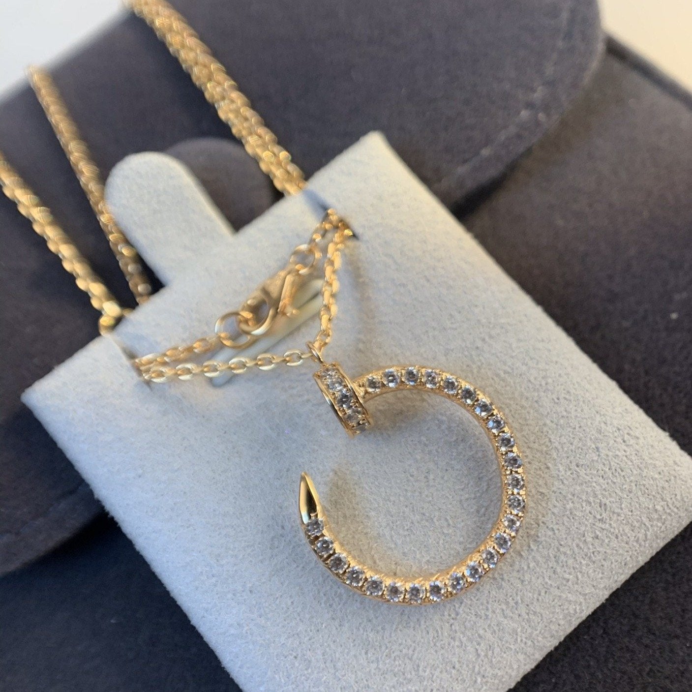 [Gaonasi]JUSTE NECKLACE PINK GOLD DIAMONDS