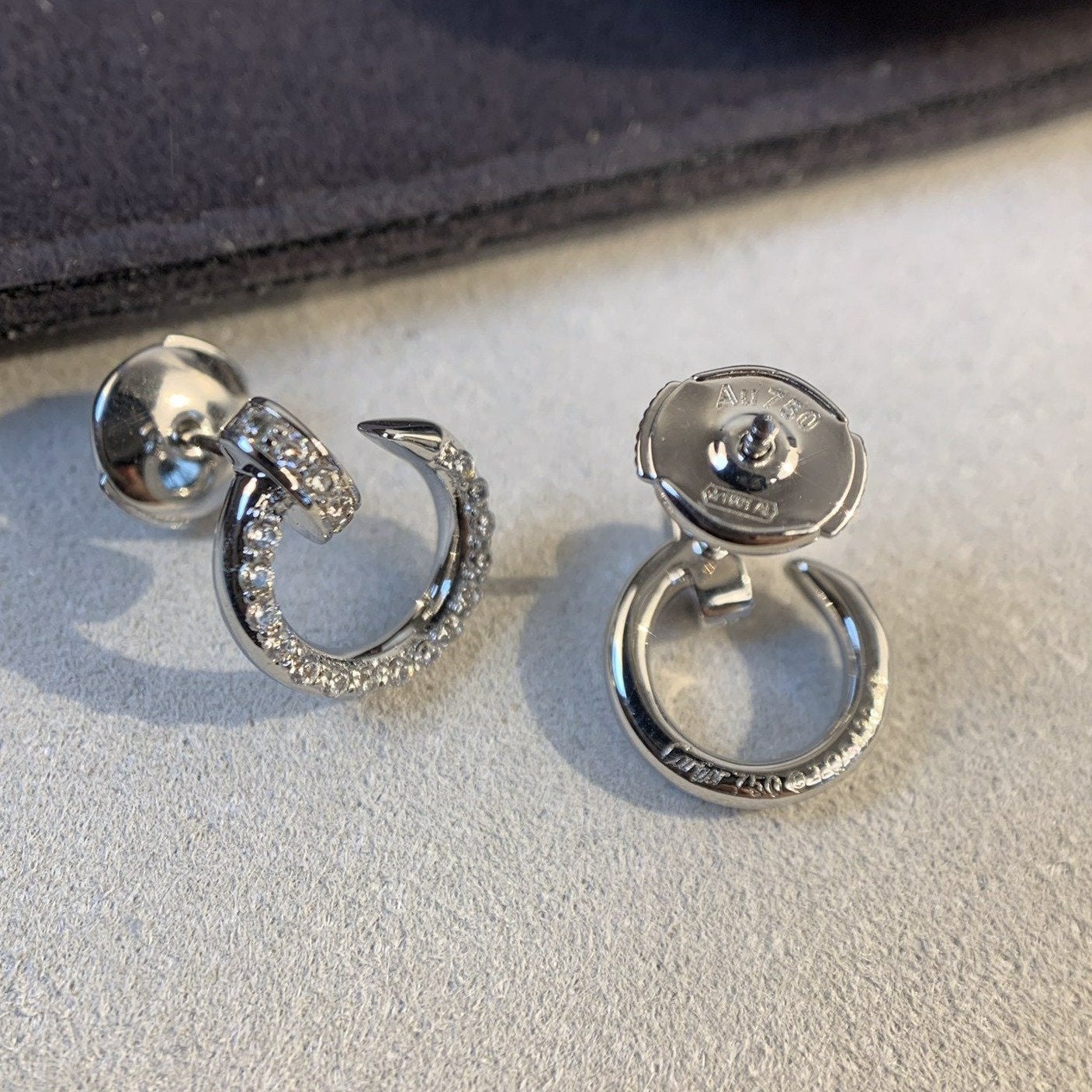 [Gaonasi]JUSTE EARRINGS SILVER DIAMONDS