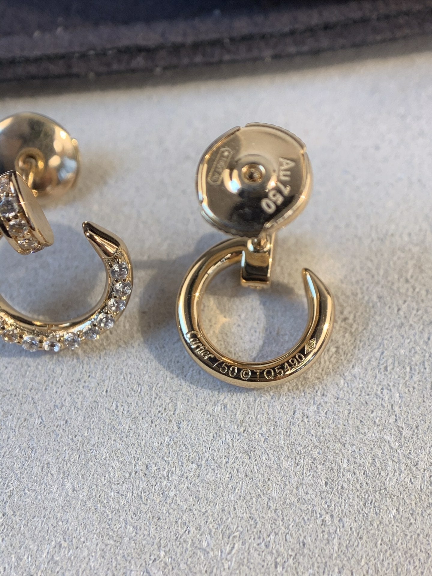 [Gaonasi]JUSTE EARRINGS GOLD DIAMONDS