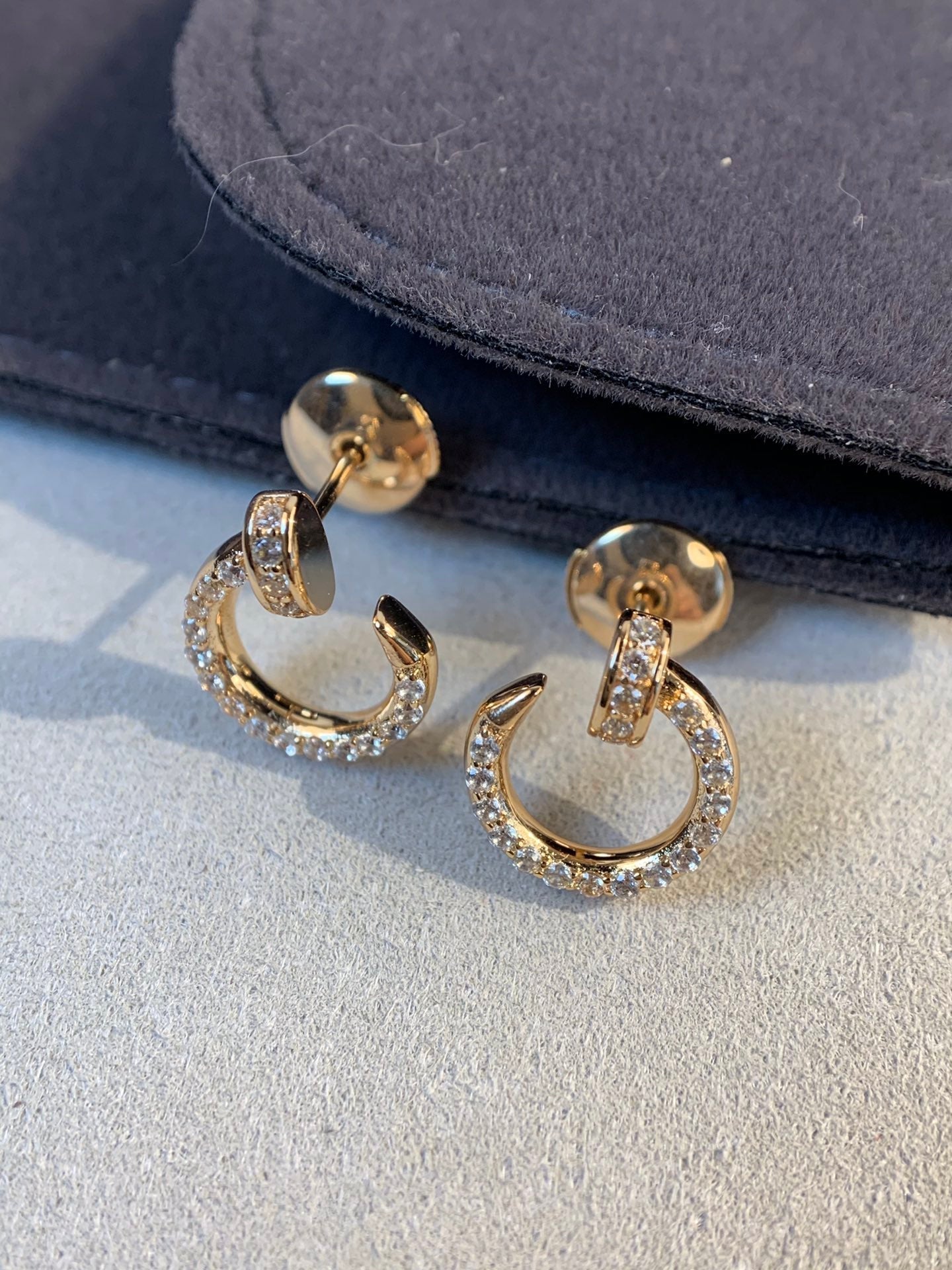 [Gaonasi]JUSTE EARRINGS GOLD DIAMONDS