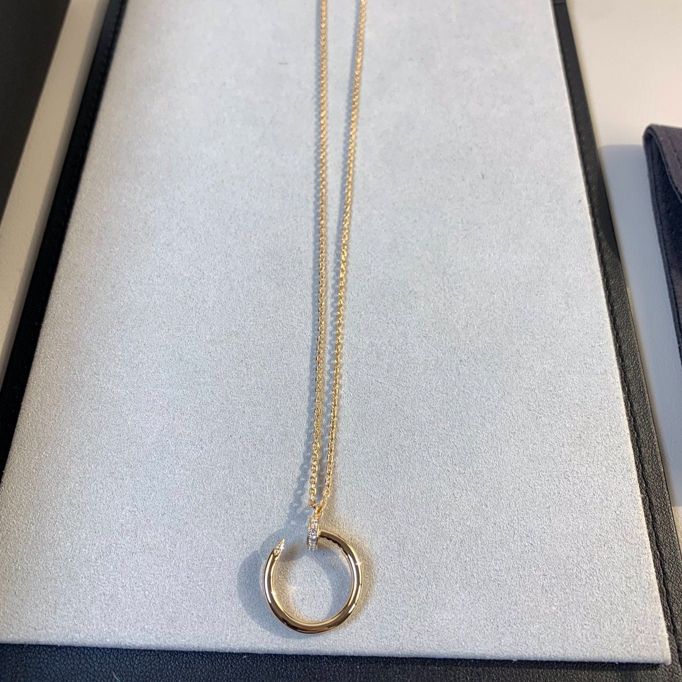 [Gaonasi]JUSTE NECKLACE PINK GOLD
