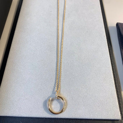 [Gaonasi]JUSTE NECKLACE PINK GOLD