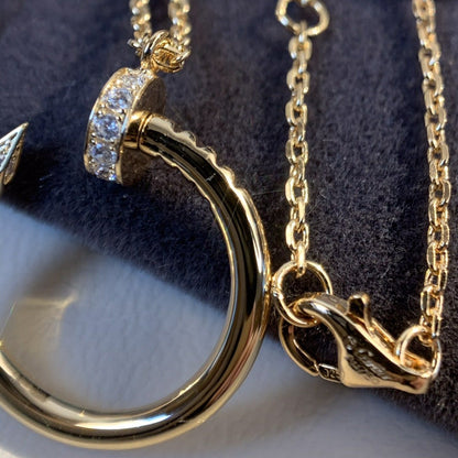 [Gaonasi]JUSTE NECKLACE PINK GOLD