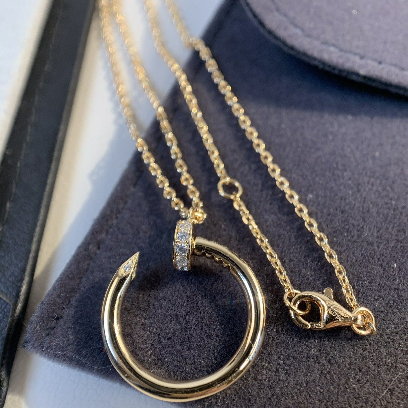 [Gaonasi]JUSTE NECKLACE PINK GOLD