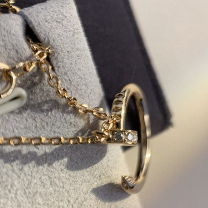 [Gaonasi]JUSTE NECKLACE PINK GOLD