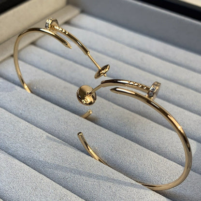 [Gaonasi]JUSTE EARRINGS GOLD DIAMONDS 1.8MM