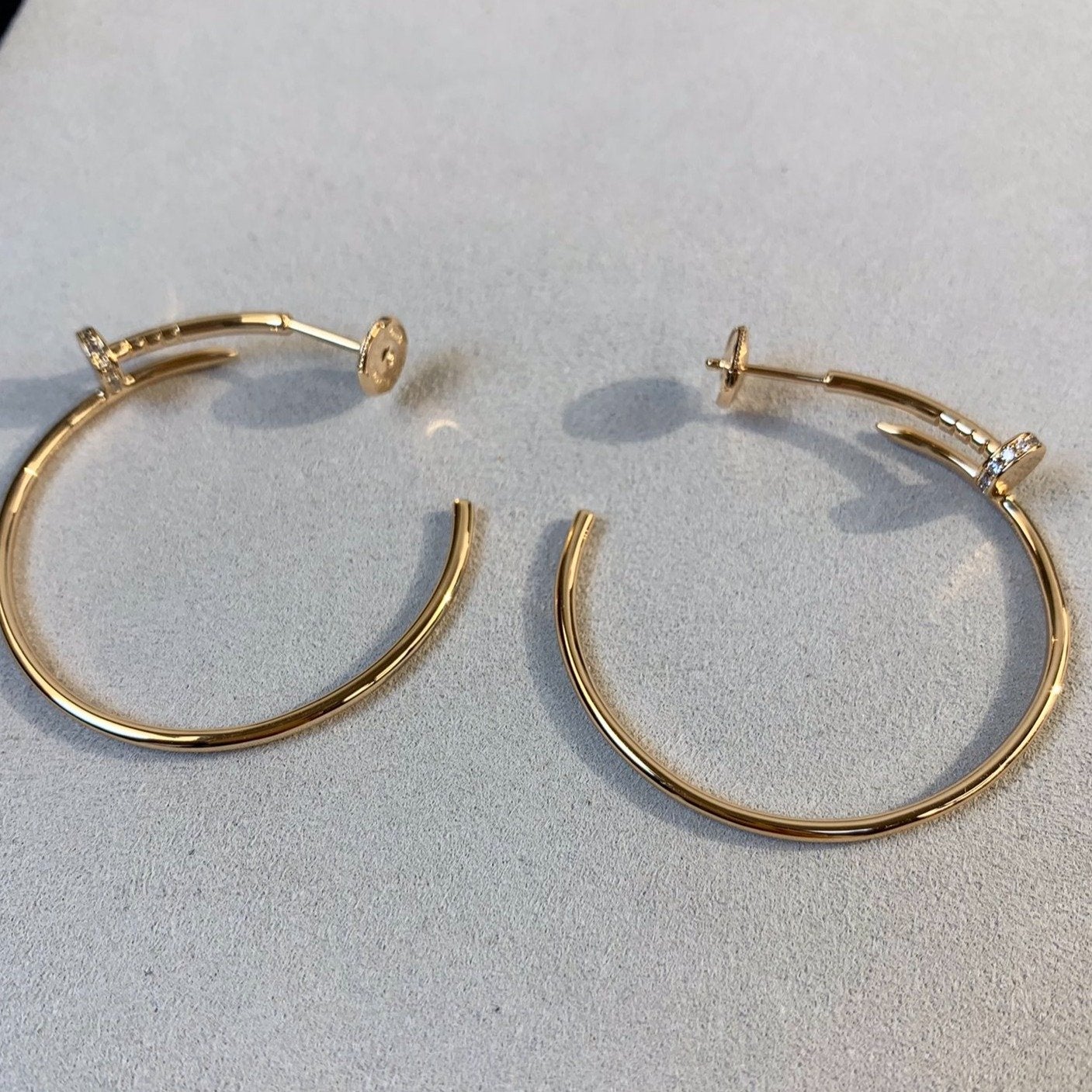 [Gaonasi]JUSTE EARRINGS GOLD DIAMONDS 1.8MM