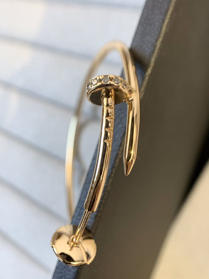 [Gaonasi]JUSTE EARRINGS GOLD DIAMONDS 1.8MM