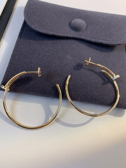 [Gaonasi]JUSTE EARRINGS GOLD DIAMONDS 1.8MM