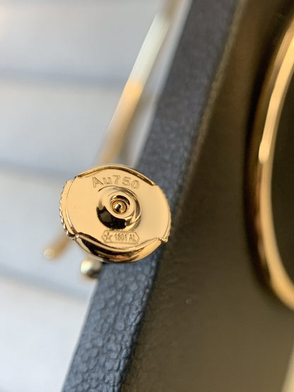 [Gaonasi]JUSTE EARRINGS GOLD DIAMONDS 1.8MM