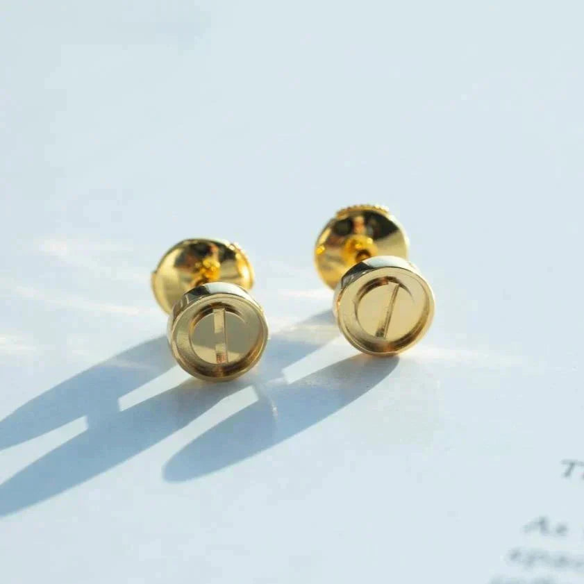 [Gaonasi]LOVE EARRINGS GOLD 10MM