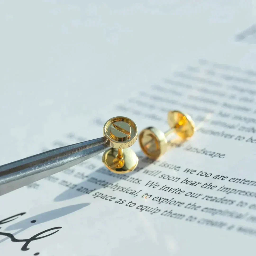 [Gaonasi]LOVE EARRINGS GOLD 10MM