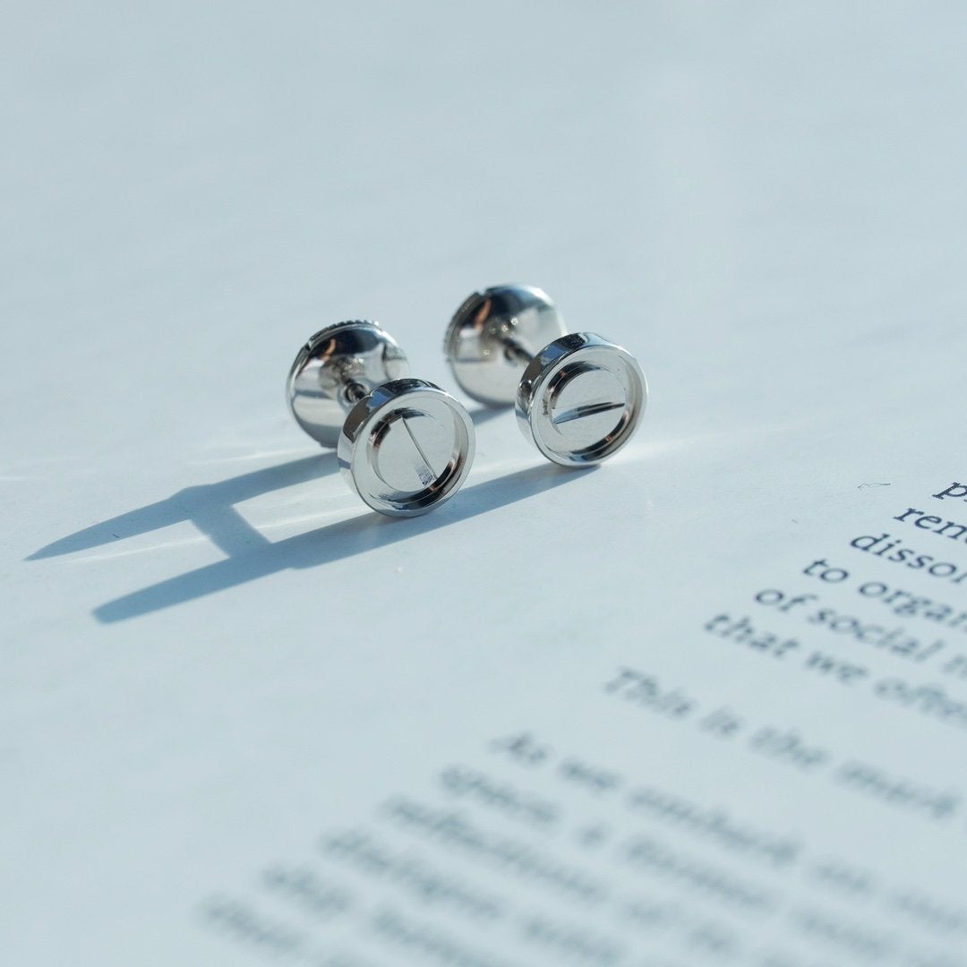 [Gaonasi]LOVE EARRINGS SILVER 10MM